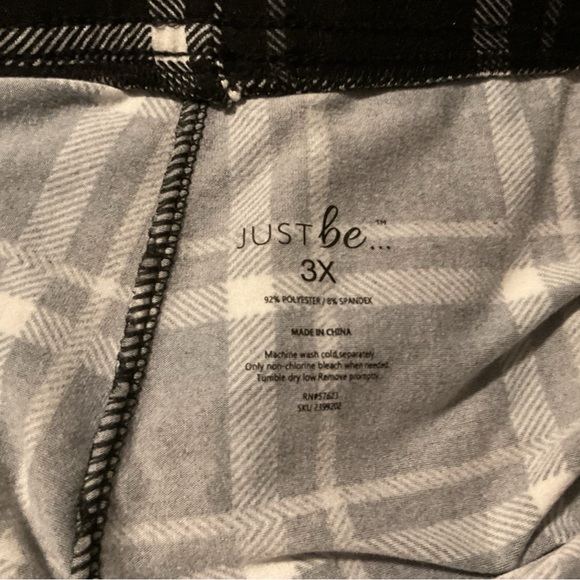 Just Be Black Comfortable Gray Plaid Pants - Picture 3 of 6